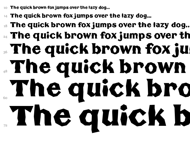 Broken Poster font waterfall